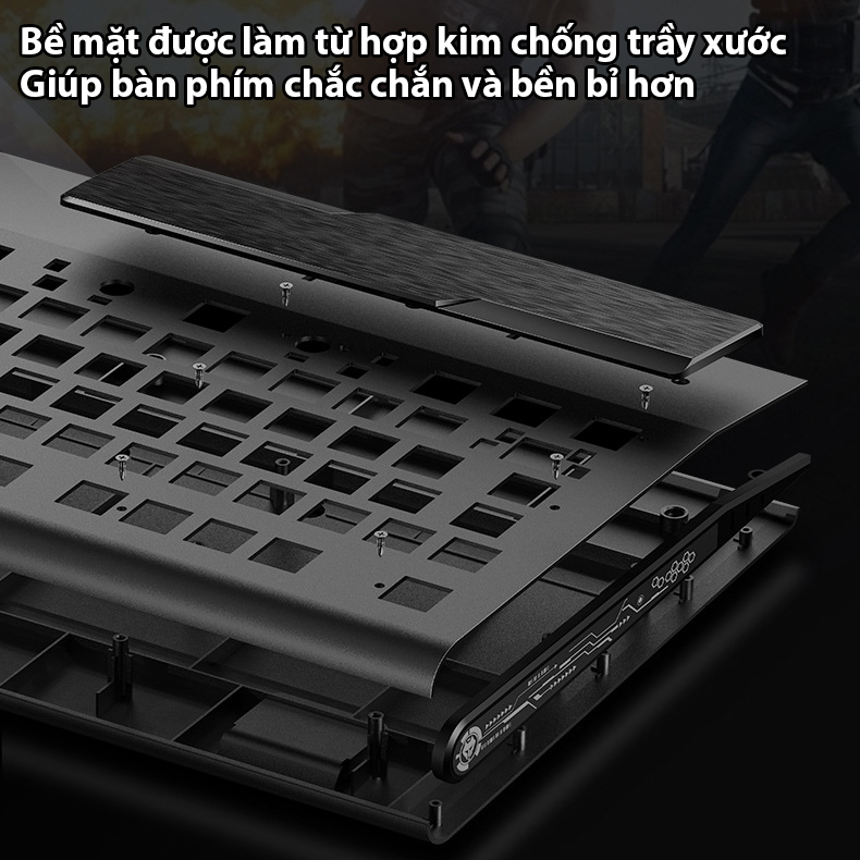 Bàn phím cơ Coputa bàn phím máy tính chơi game có dây full LED Langtu K1000