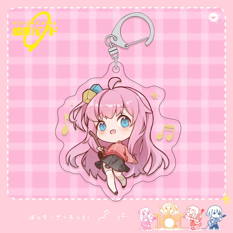 Móc khoá mica Gotou Hitori Ijichi Nijika - Móc Khóa Hoạt Hình Gotou Hitori Ijichi Nijika dễ thương, thiết kế miễn phí