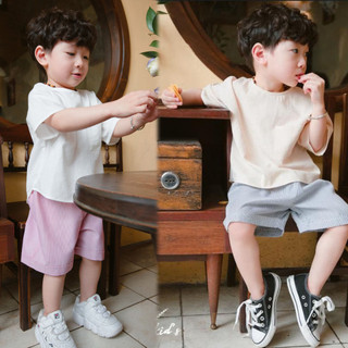 Bộ cộc tay cho bé trai hàn Quốc D&H KIDS ,Bộ đồ bé trai hàn quốc Quần Chất Dũi mát