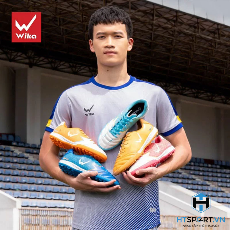 Giày Đá Bóng Sân Cỏ Nhân Tạo Wika Hoàng Đức DRX đã khâu đế, Giày Đá Banh Chính Hãng.
