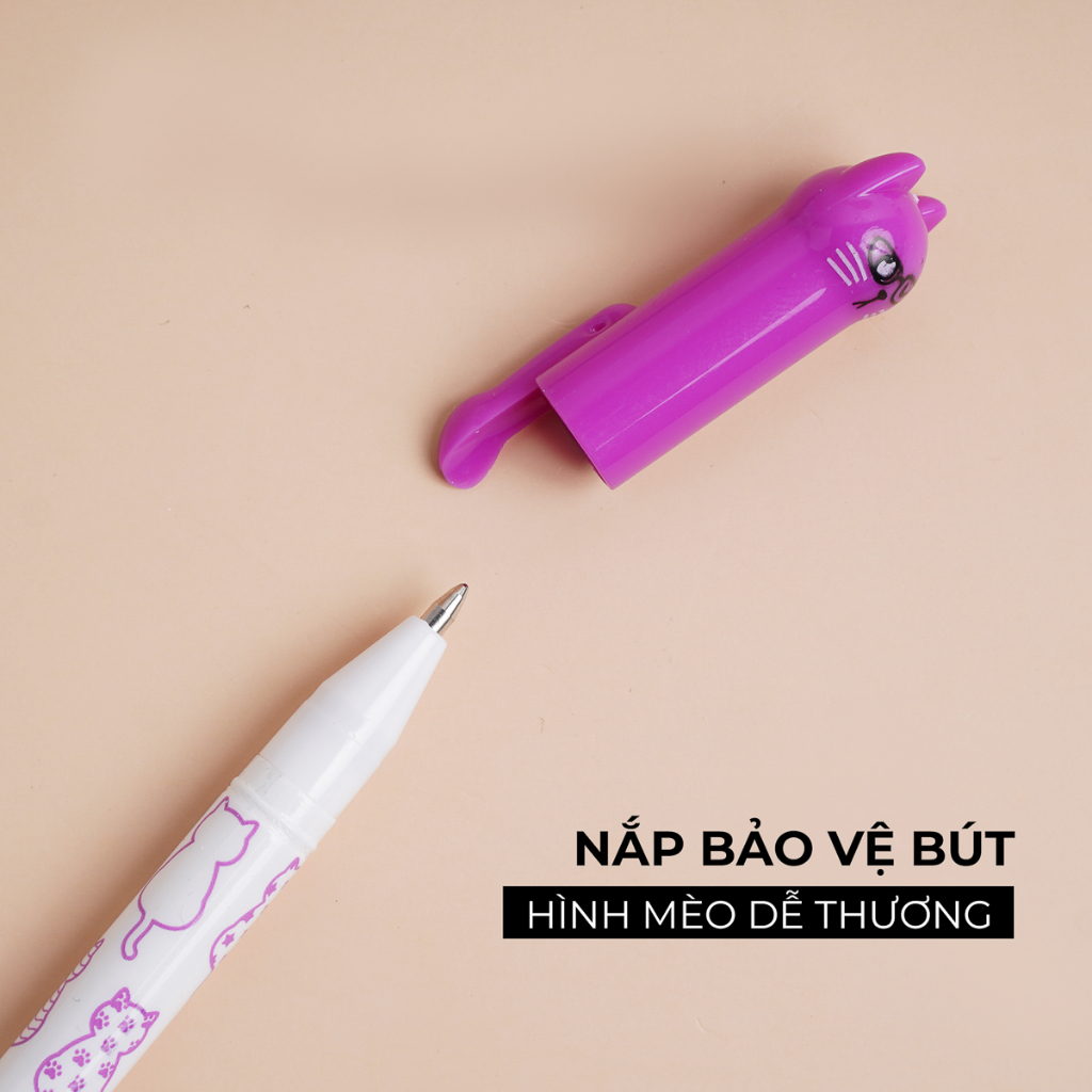 Hộp 20 chiếc bút gel xoá được CLASSMATE ngòi 0.5mm, bút viết xoá được ba màu xanh đen tím dành cho học sinh GP212