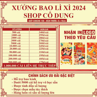 1 bao lì xì 2025 đẹp độc, bảng giá bao lì xì, bao lì xì tết
