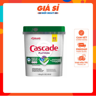 Viên Rửa Chén Cascade Platinum ActionPacs Dishwasher Detergent 92 viên 1.45kg - Chính Hãng Mỹ
