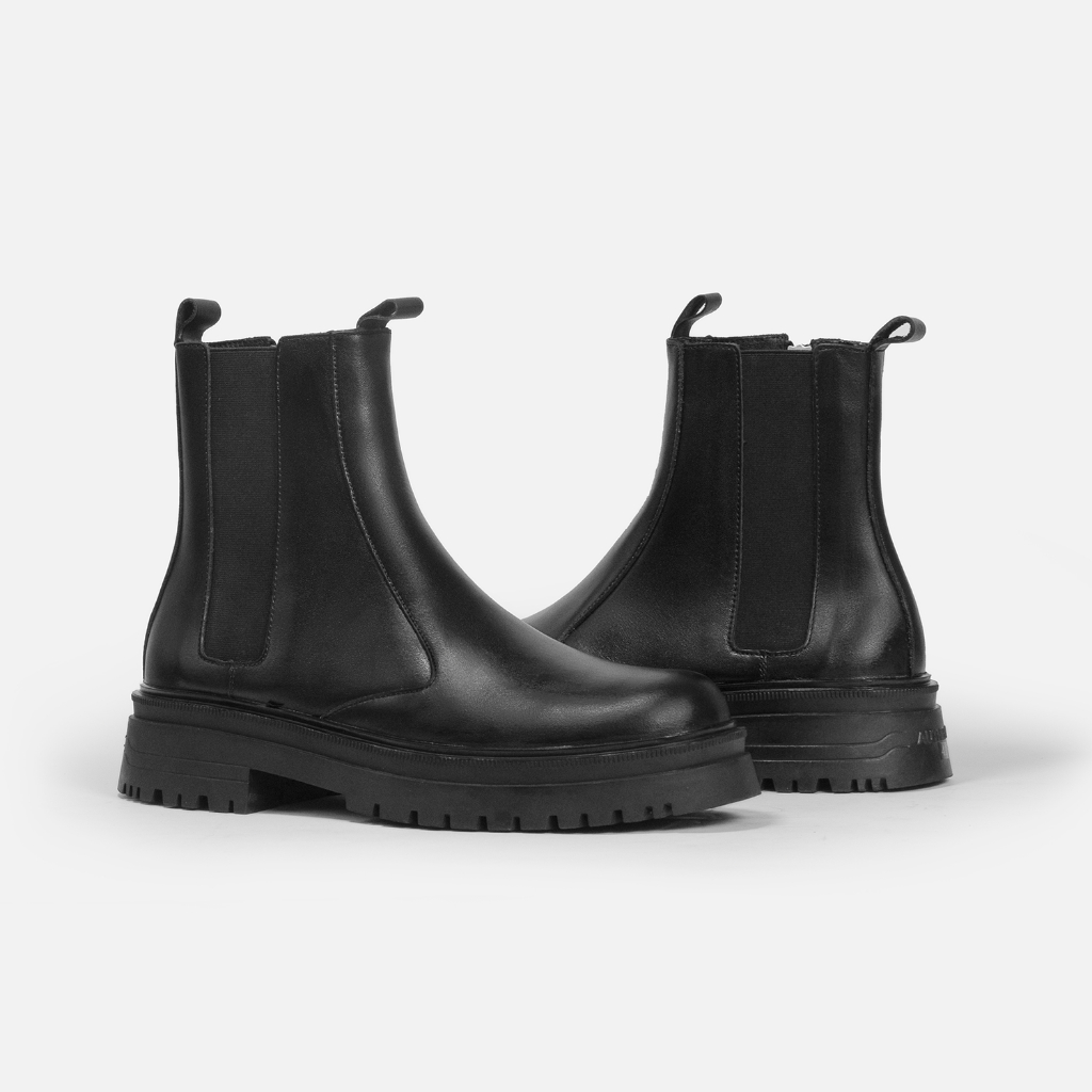 Chunky boot G2 kiểu giày boot nam cao cổ, Boot chiến binh chất liệu da bò nappa nhập khẩu hách dáng tăng 5,5cm chiều cao