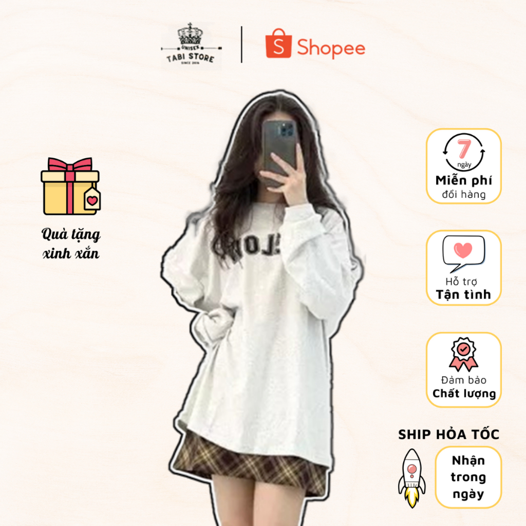 Áo Sweater Nỉ Bông TABI Dáng Rộng Cotton Mịn Unisex Dưới 75kg - Meelow
