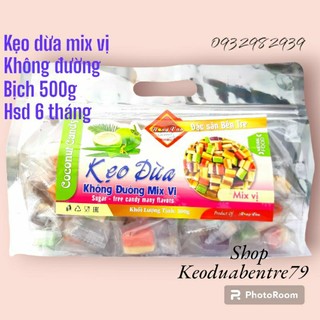 Kẹo dừa không đường mix vị Hồng Vân