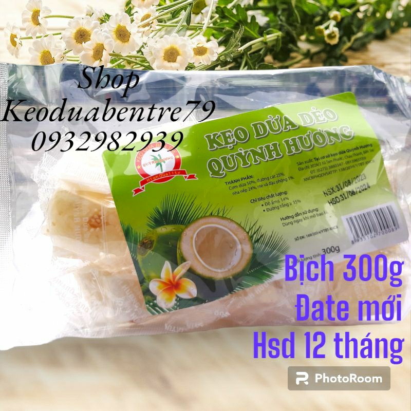 Kẹo dừa dẻo Quỳnh Hương ( bịch 300g )