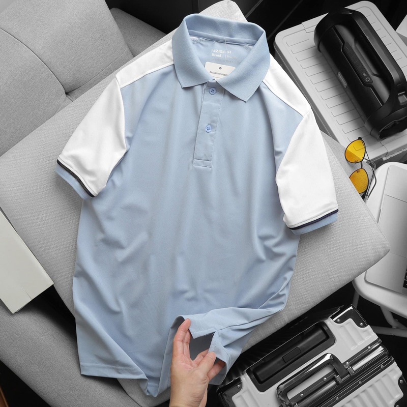 ÁO THUN POLO NAM PHỐI MÀU, ÁO THUN CÁ SẤU NAM, ÁO THUN NAM CỔ BẺ