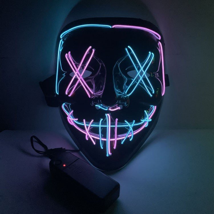 Mặt nạ Hacker phát sáng 2 màu đèn LED mới nhất 2023