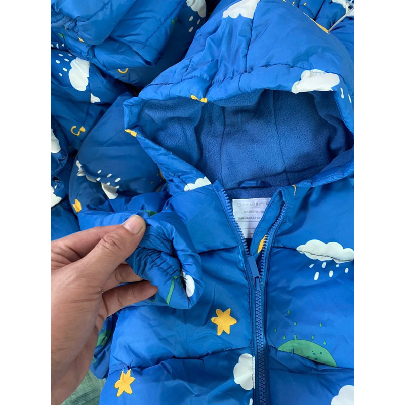 Áo phao bé trai lót nỉ in hoạ tiết ngộ nghĩnh thương hiệu Primark