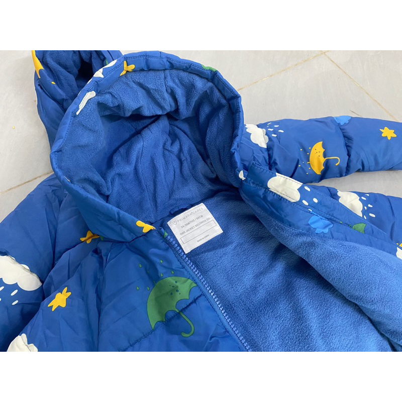 Áo phao bé trai lót nỉ in hoạ tiết ngộ nghĩnh thương hiệu Primark
