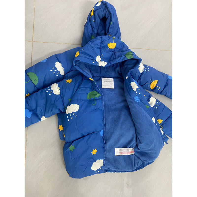 Áo phao bé trai lót nỉ in hoạ tiết ngộ nghĩnh thương hiệu Primark