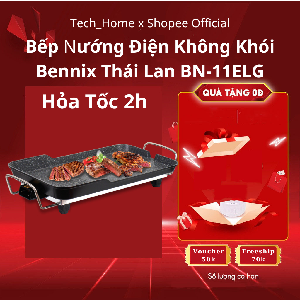 Bếp Nướng Điện Không Khói Bennix Thái Lan BN-11ELG - Bảo Hành Chính Hãng 12 Tháng