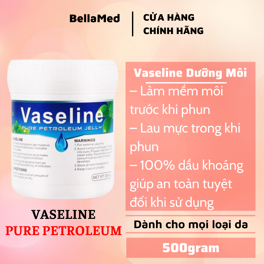 Dưỡng môi Vaseline pure petroleum jelly 500gram
