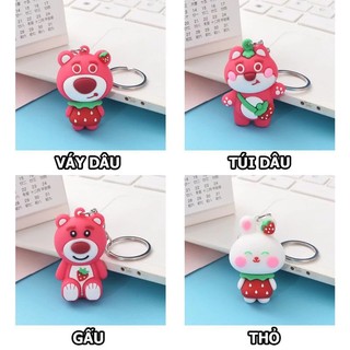 Móc khóa gấu dâu đáng yêu