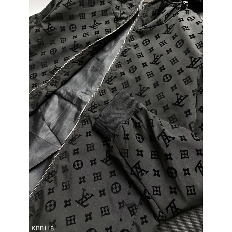 Áo khoác có mũ vải gió cho nam - Áo khoác bomber d.i.o.r vân nhung