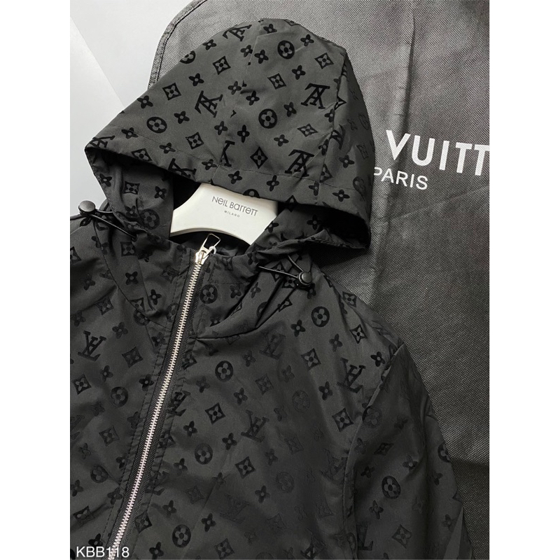 Áo khoác có mũ vải gió cho nam - Áo khoác bomber d.i.o.r vân nhung