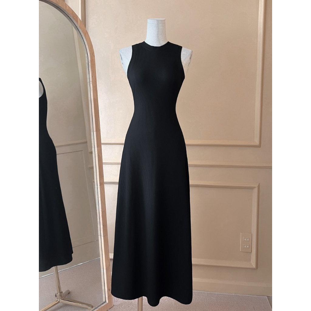 Đầm thun gân SN - TK2135,  ĐẦM  SÁT NÁCH THUN GÂN TÔN DÁNG CHE ĐẦU GỐI TÔN DÁNG HACK CHIỀU CAO