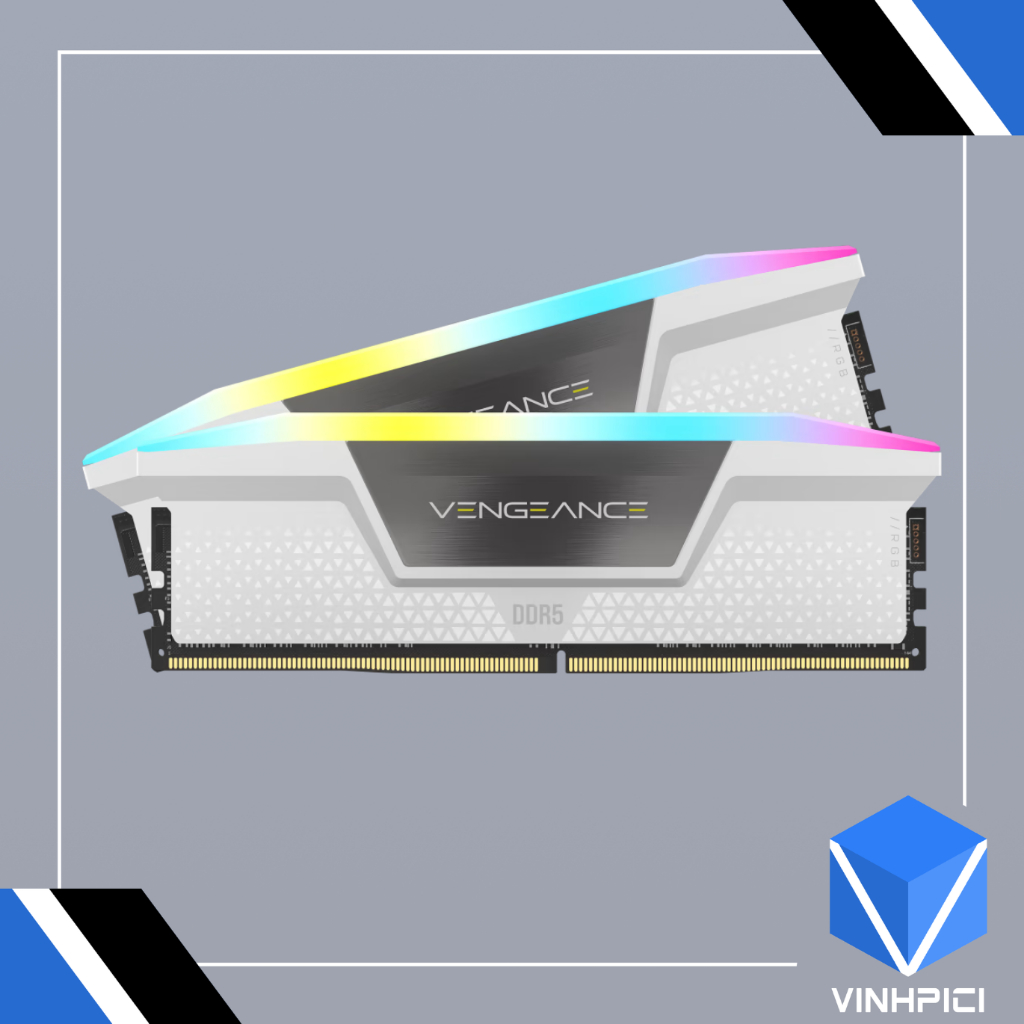Ram CORSAIR VENGEANCE RGB WHITE 64GB 5600MHz DDR5  CMH64GX5M2B5600C36W