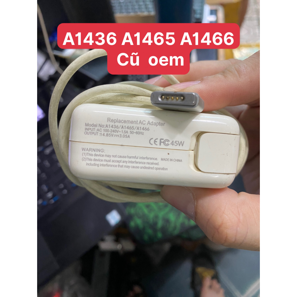 💖HÀNG CŨ ĐÃ QUA SỬ DỤNG💖 Sạc Máy Tính 45W 60W 85W Chân Chữ L Và T Đời Máy 2008 Đến 2017 LAPTOP TÁO 1 2 PRO AIR