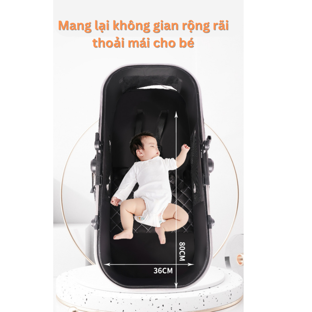 Xe đẩy cho bé COCOBEE cao cấp có thể gấp gọn, thoáng mát cho bé - Bảo hành 24 tháng