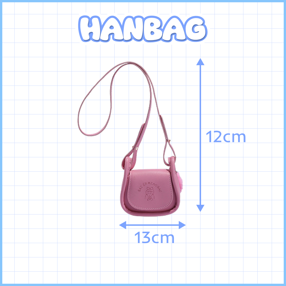 Túi đeo chéo mini màu trơn bằng da Hanbag HB07