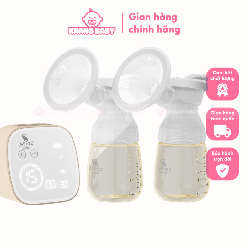 Máy hút sữa điện đôi Moaz BeBe MB054 - Shop Khang Baby
