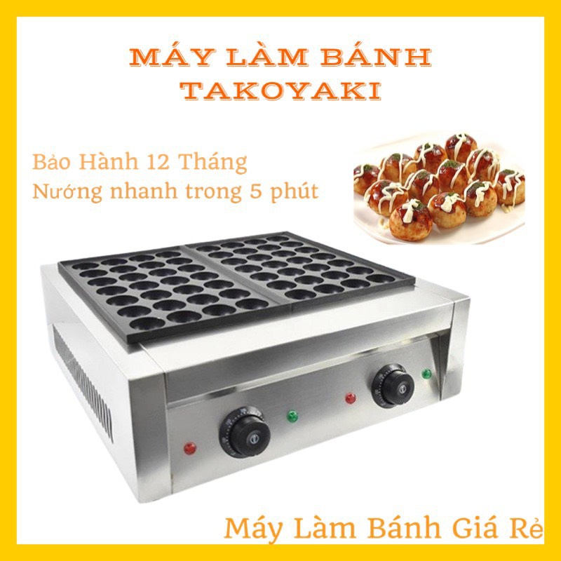 Máy làm bánh bạch tuộc takoyaki Nhật Bản BTĐ28 dùng điện khuôn 28 lỗ - Bảo hành 12 tháng - Máy làm bánh công nghiệp loại