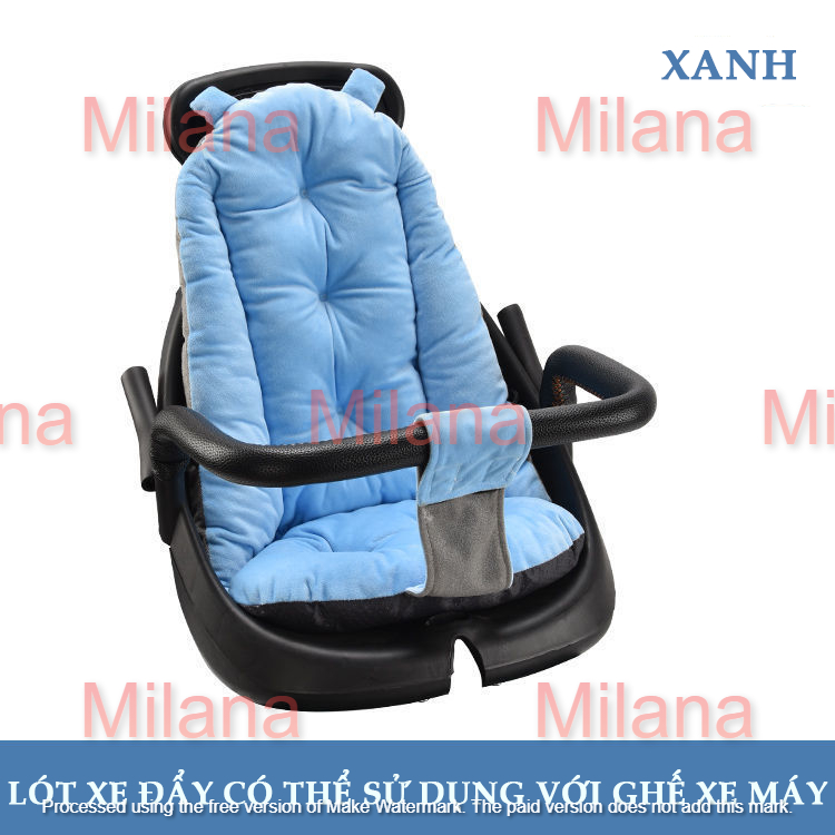 Đệm lót xe đẩy em bé Milana- Nệm lót ghế ngồi ăn dặm, Tấm lót chống trượt, thấm hút, cotton thoáng khí định hình MS01