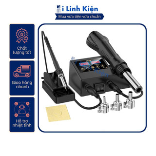 Trạm khò hàn nhiệt 2 trong 1 8898 màn hình LCD hiển thị nhiệt độ cao cấp.