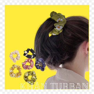 Cột tóc scrunchies dễ thương hình hoa cúc