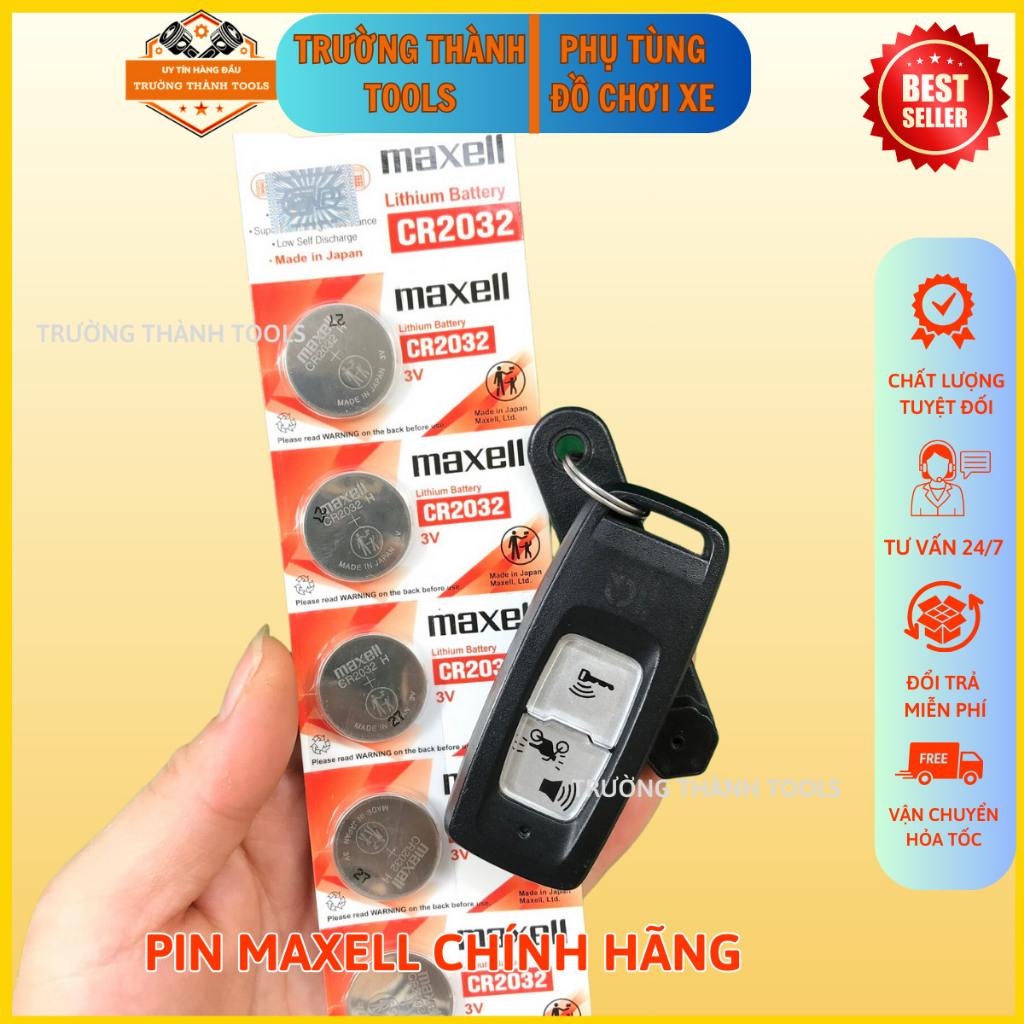 Pin Chìa Khoá Điều Khiển Smartkey Honda CR2032 Remote SH, VISION, AIRBLADE, LEAD... Smartkey chính hiệu Honda