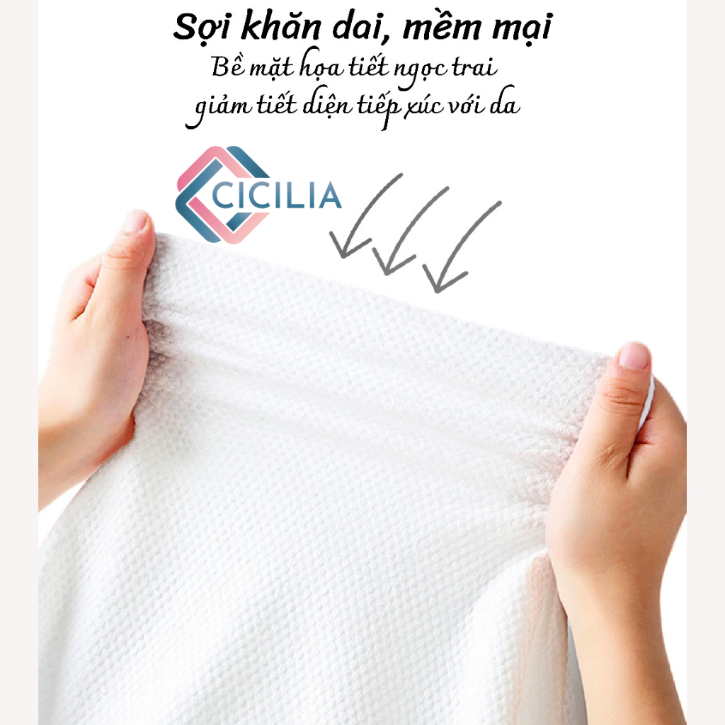Khăn Tắm Nén Du Lịch CICILIA 70x140cm Dùng 1 Lần Cotton Tiện Lợi- Khăn Tắm Nén Khách Sạn CI-076