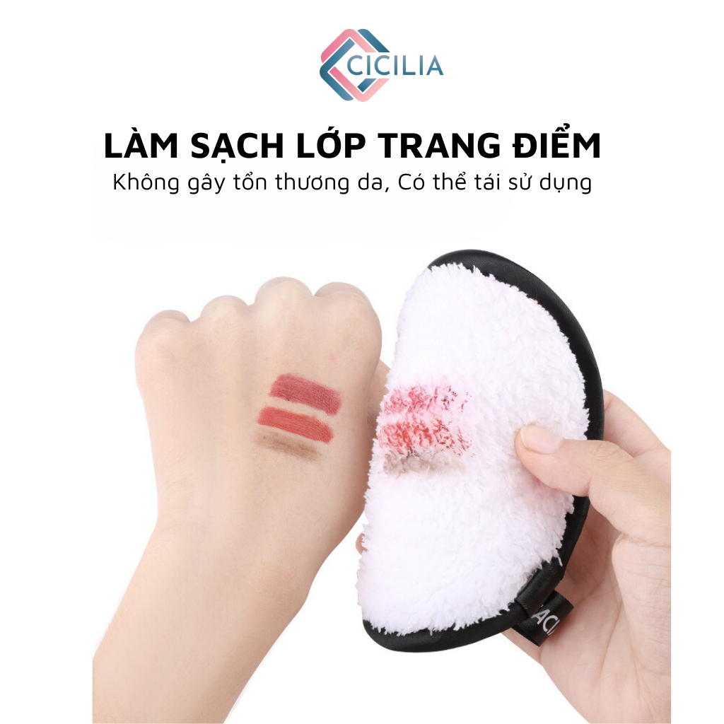 Bông Tẩy Trang Rửa Mặt CICILIA Làm Sạch Sâu Có Thể Tái Sử Dụng Khăn Lau Mặt Mềm Microbiber CI-075