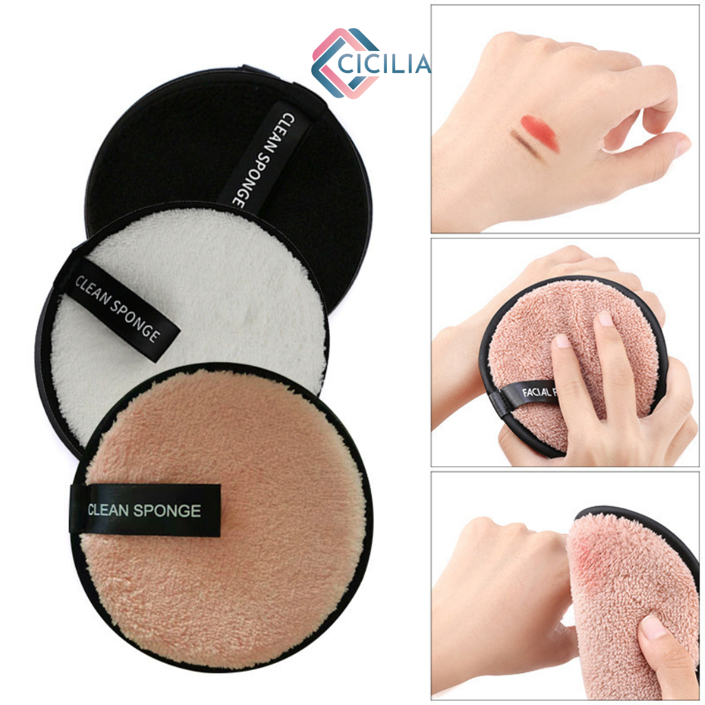Bông Tẩy Trang Rửa Mặt CICILIA Làm Sạch Sâu Có Thể Tái Sử Dụng Khăn Lau Mặt Mềm Microbiber CI-075