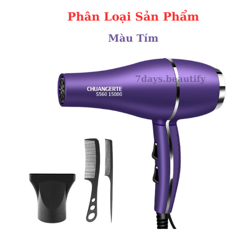 Máy Sấy Tóc Salon 7daysSmile 3 Chiều Nóng/Ấm/Lạnh Công Suất 2200W Cao Cấp