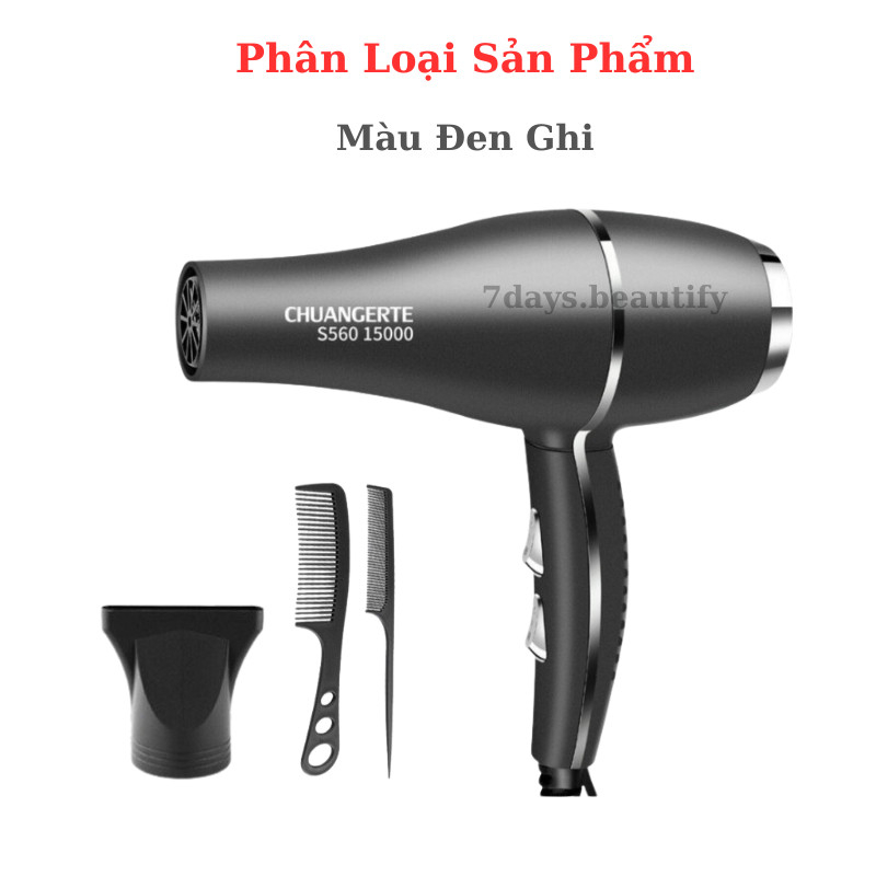 Máy Sấy Tóc Salon 7daysSmile 3 Chiều Nóng/Ấm/Lạnh Công Suất 2200W Cao Cấp