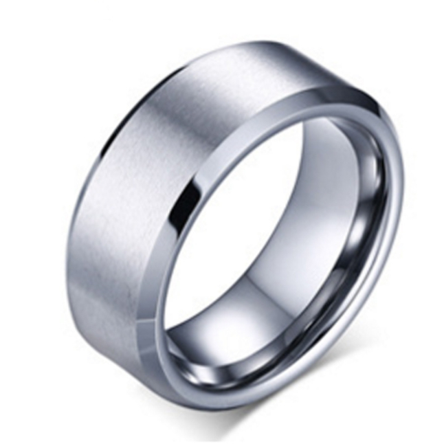 Nhẫn Trơn Nam Thép Titan Không Gỉ. Nhẫn Thời Trang Nam Basic. Nhẫn unisex 2 màu đen trắng