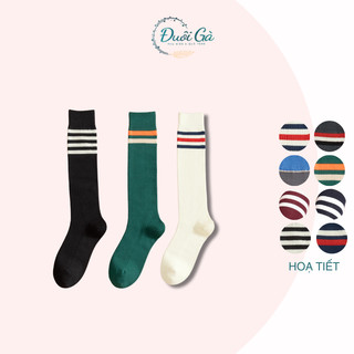 Tất Đùi Nữ Đuôi Gà nhiều màu, chất cotton dệt gân cao cấp ôm chân chống tụt  - SBANG