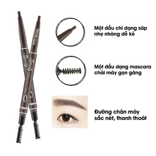 (CÓ BILL) Chì Kẻ Mày PERIPERA Speedy Eyebrow Auto Pencil 0.14g