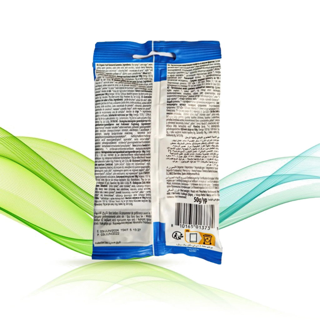 Kẹo dẻo hữu cơ hình gấu vị trái cây cho bé Yumearth 50gr