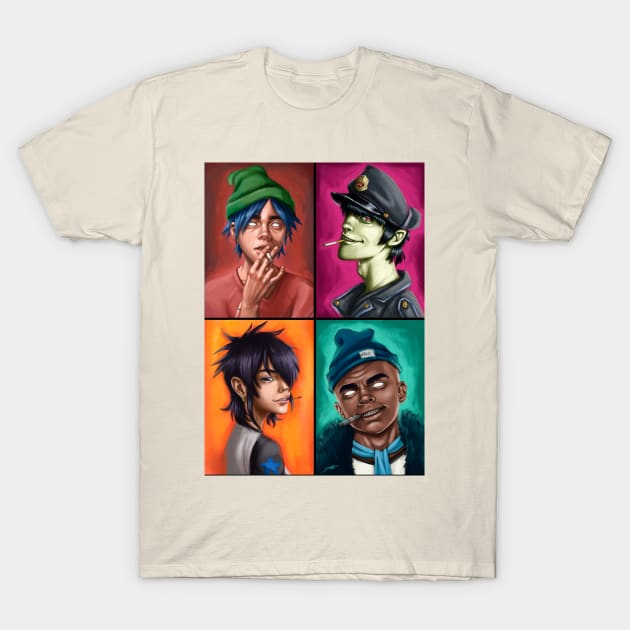 Áo thun Gorillaz chuẩn dễ thương mới xinh dễ thương hot trend  cổ tròn gorillaz TShirt