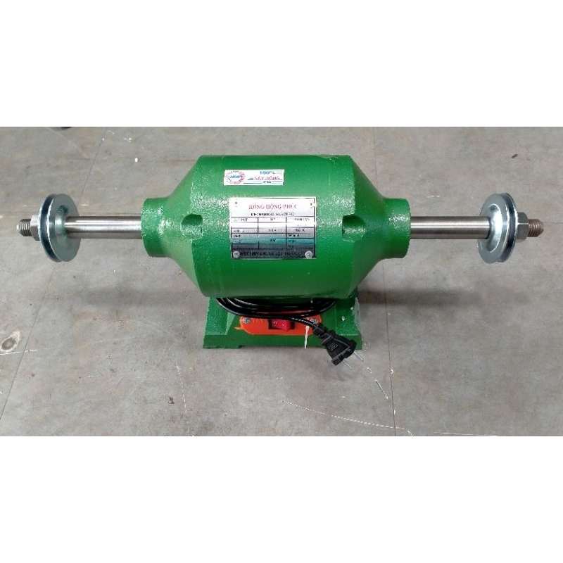 Máy mài, đánh bóng, motor 2 đầu cốt dài 1 Hp  máy dây đồng 100%