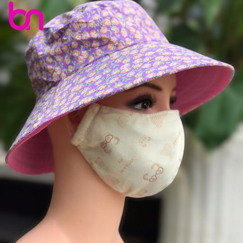 Khẩu trang chống nắng nữ vải nhung lót lưới thông hơi