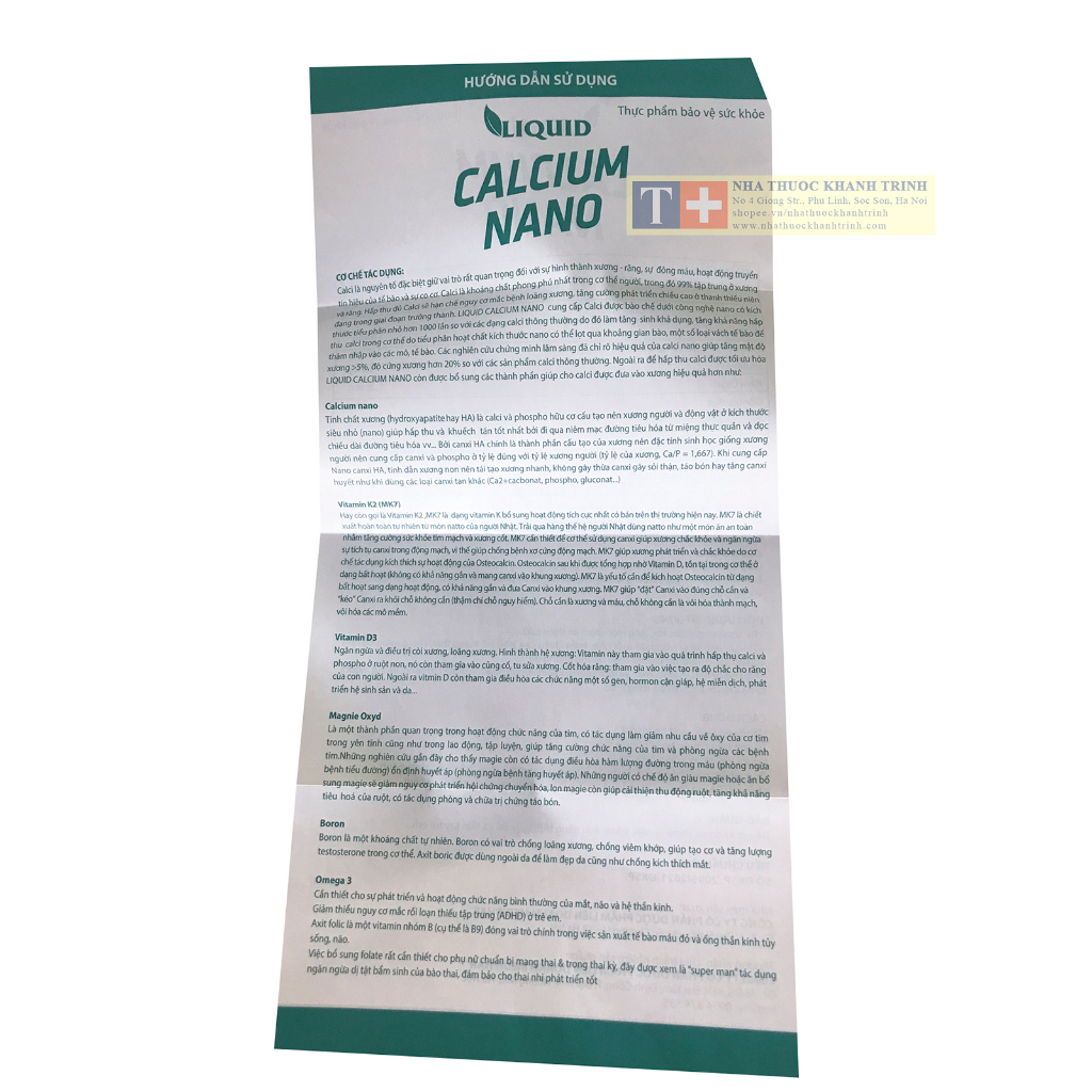 Calcium Nano with Omega 3, Vitamin K2 MK7 D3 bổ sung và tăng cường hấp thu canxi