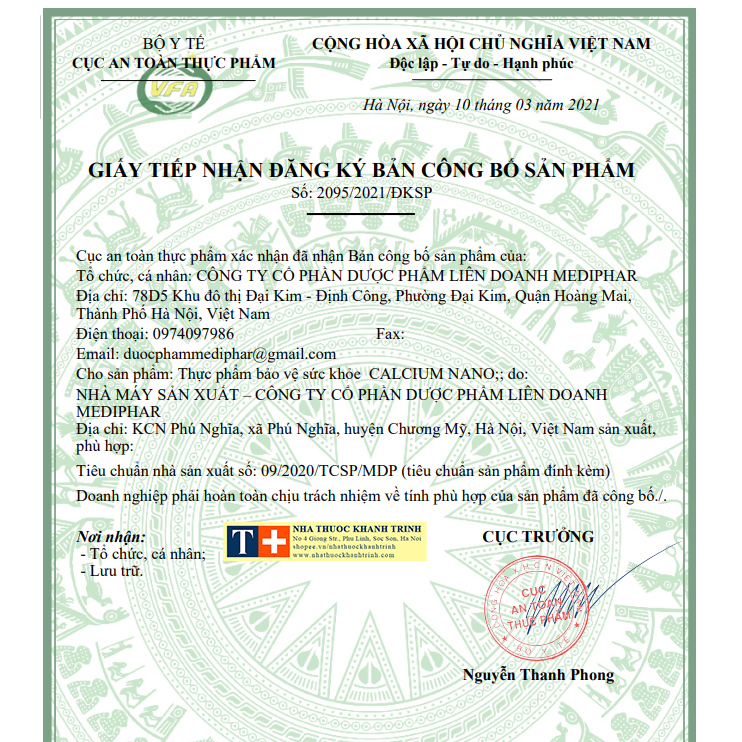 Calcium Nano with Omega 3, Vitamin K2 MK7 D3 bổ sung và tăng cường hấp thu canxi