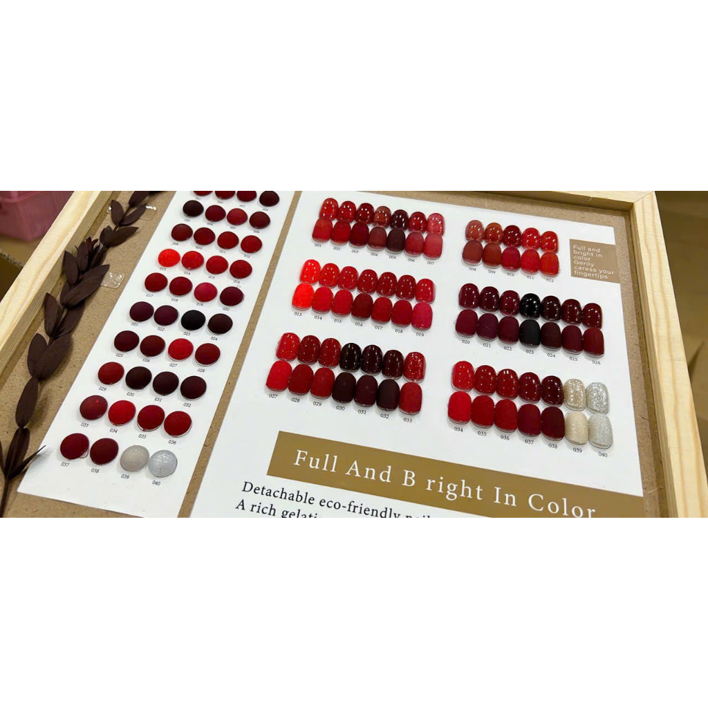 Set sơn gel Aivennhuy 40 màu tone nâu basic set sơn gel 40 màu chất sơn đặc mướt hot hit tặng kèm bảng màu hachinail