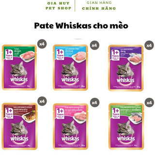 Pate whiskas Thức Ăn Dạng Sốt Cho Mèo Whiskas cho mèo giahuypetshop