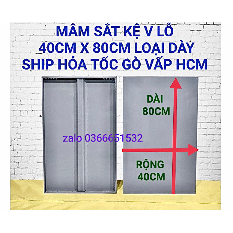 MÂM SẮT V LỖ 40CM x 80CM -MÂM SẮT LÀM KỆ 40x80 LOẠI DÀY SHIP TỈNH SẴN HÀNG HÌNH THẬT