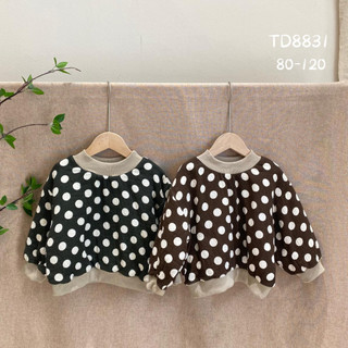 TD8831 áo chấm bi trần bông cho bé